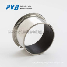 Flange bushing Structure and Steel+Sintered Bronze+PTFE,Customized Material DP4 Bush